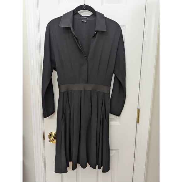 Theory Dress Size 4 Clemira Dark Academia Wednesday Addams Schoolgirl Goth - Picture 1 of 14